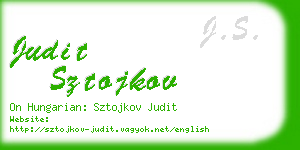 judit sztojkov business card